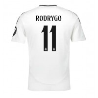 Camisa de Futebol Real Madrid Rodrygo Goes #11 Equipamento Principal 2024-25 Manga Curta